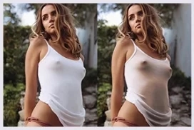 Clothes altered to be transparent representing xray page