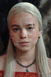 Load of fake cum edited over Rhaenyra Targaryen face